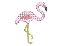 Stickdatei - Flamingo Gemustert